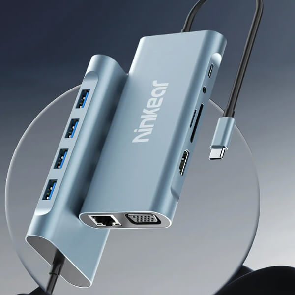 Expand your laptop's ports with USB Type-C Laptop Dock. Enjoy 4K HDMI, fast data transfer, 100W PD charging, and Gigabit Ethernet. Boost your productivity!