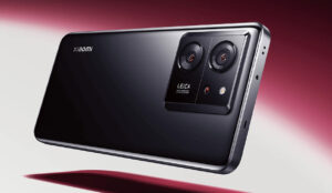 "Xiaomi smartphone with Leica dual camera module – sleek black design"